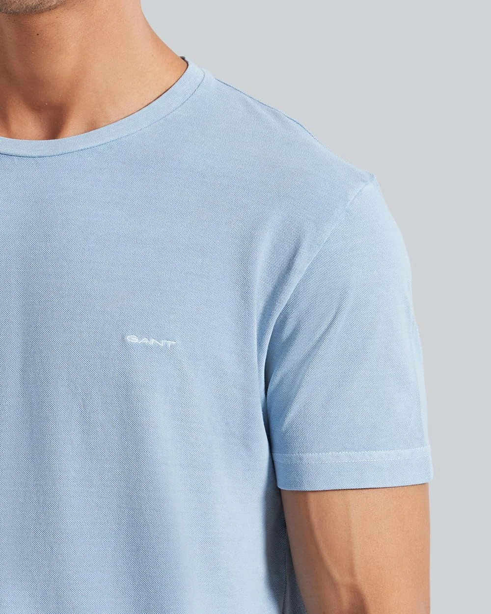 تی شرت آستین کوتاه یقه دار باریک Sunfaded