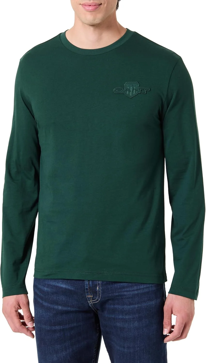 تی شرت آستین بلند مردانه GANT مدل Reg Tonal Shield LS