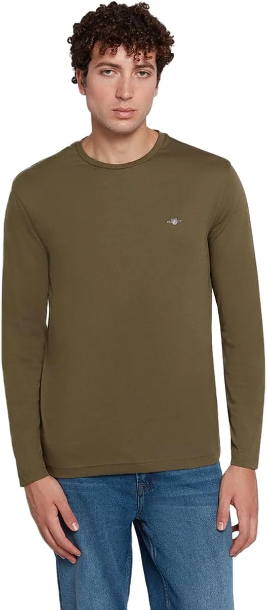 تی شرت آستین بلند مردانه GANT با لوگوی سپر