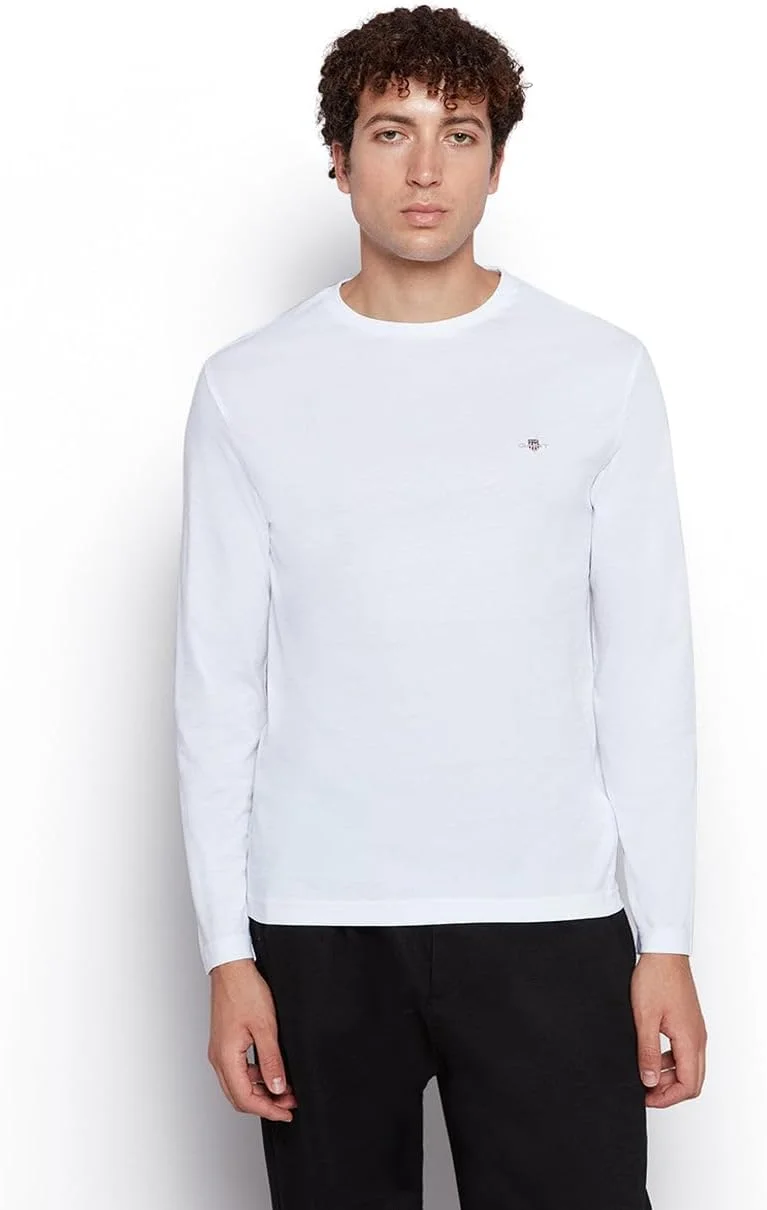 تی شرت آستین بلند مردانه GANT با لوگوی سپر