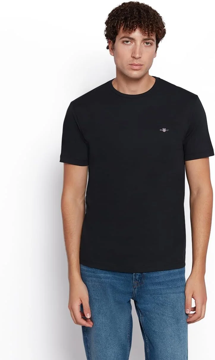 تی شرت آستین کوتاه مردانه GANT با لوگوی سپر، تهیه شده از پنبه