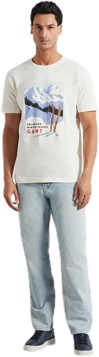 تی شرت گرافیکی فصلی Gant - 2003291-Gan_130-Gan-Cream