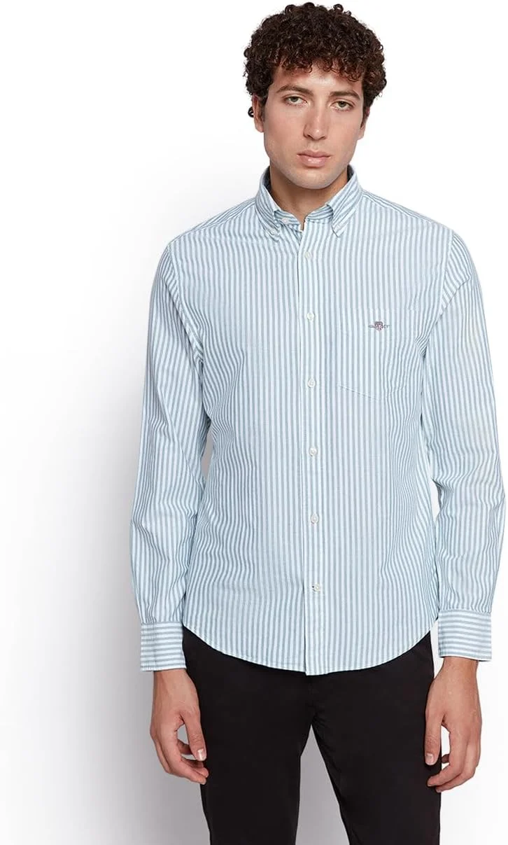 پیراهن مردانه گنت، مدل آکسفورد راه راه، برش معمولی