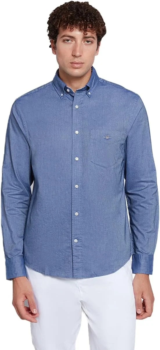 پیراهن مردانه آکسفورد کتان با برش معمولی GANT