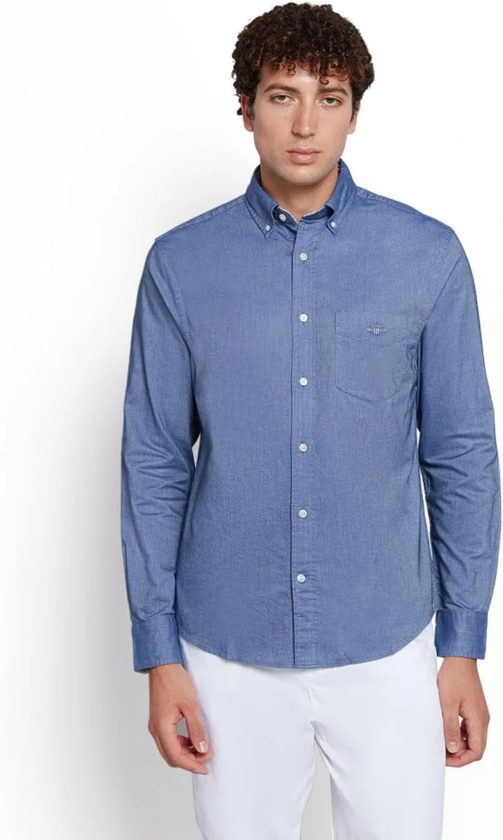 پیراهن مردانه آکسفورد کتان با برش معمولی GANT