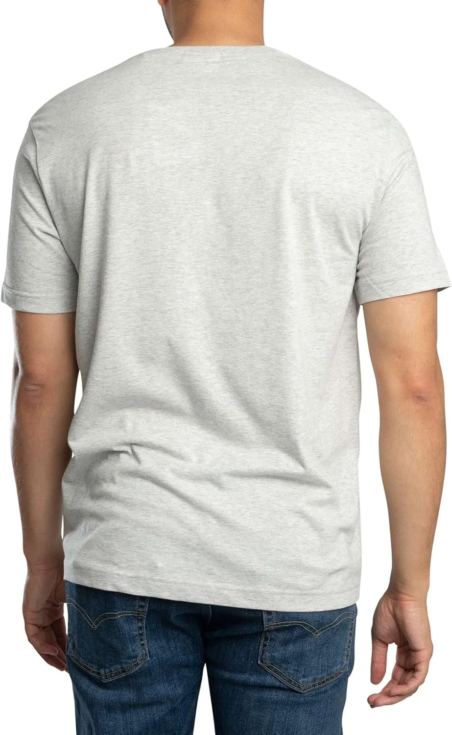 تی شرت مردانه یقه گرد با لوگوی گانت، طوسی ابری ملانژ