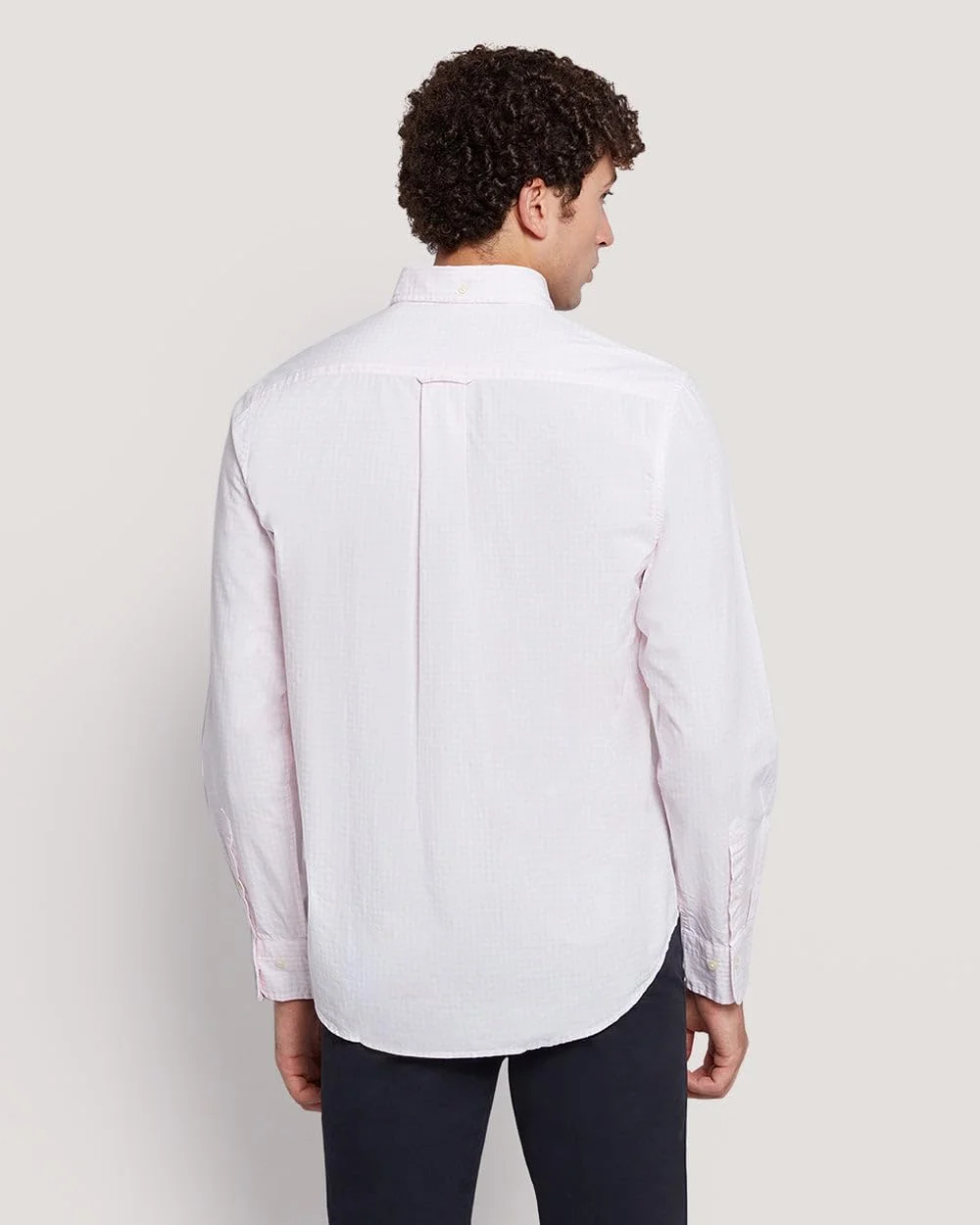 پیراهن مردانه نخی پاپلین چهارخانه گانت با برش معمولی