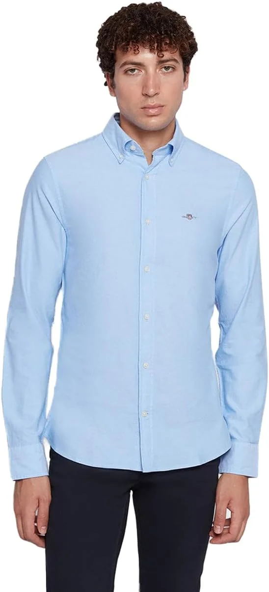 پیراهن مردانه آکسفورد کتان اسلیم فیت GANT