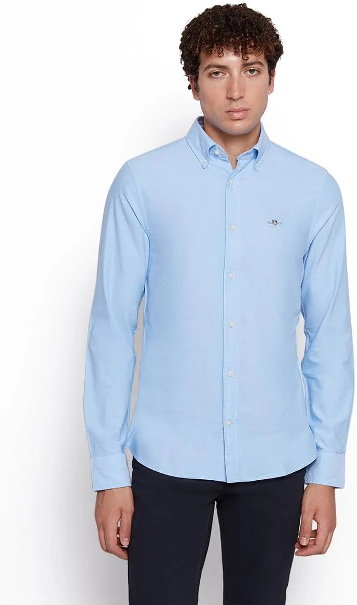 پیراهن مردانه آکسفورد کتان اسلیم فیت GANT