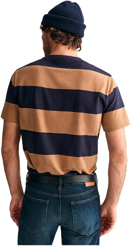 تی شرت مردانه راه راه GANT مدل 2003203-113