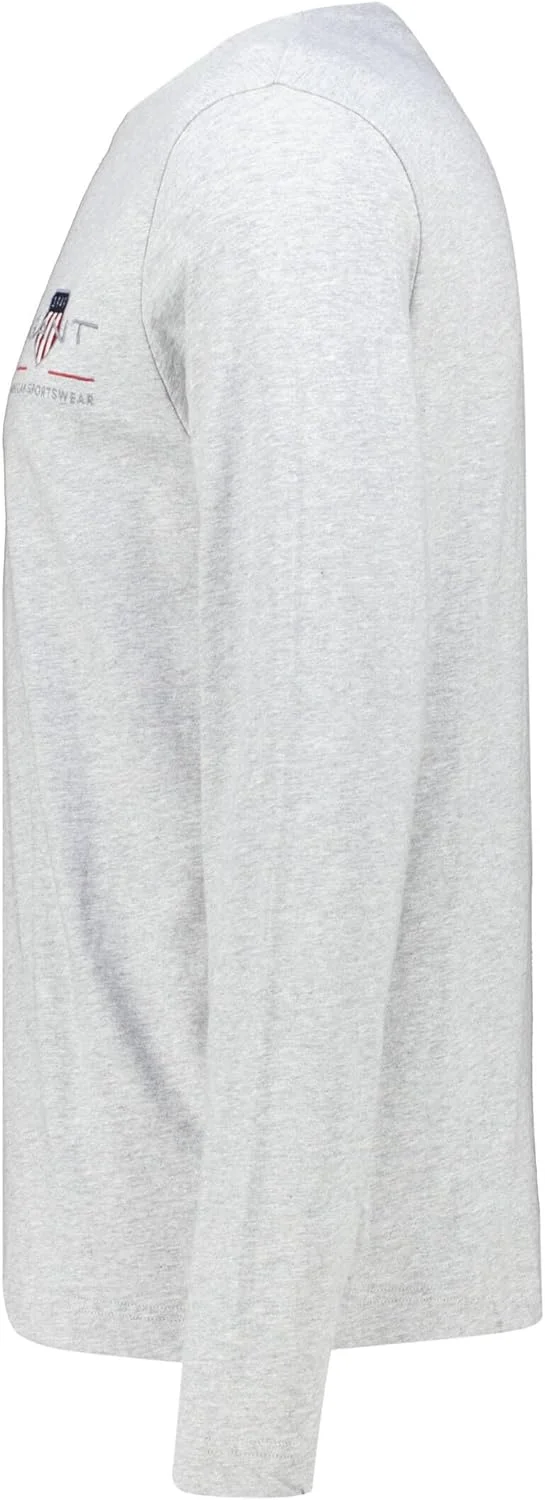 تی شرت آستین بلند مردانه گنت مدل آرشیو شیلد مدیوم