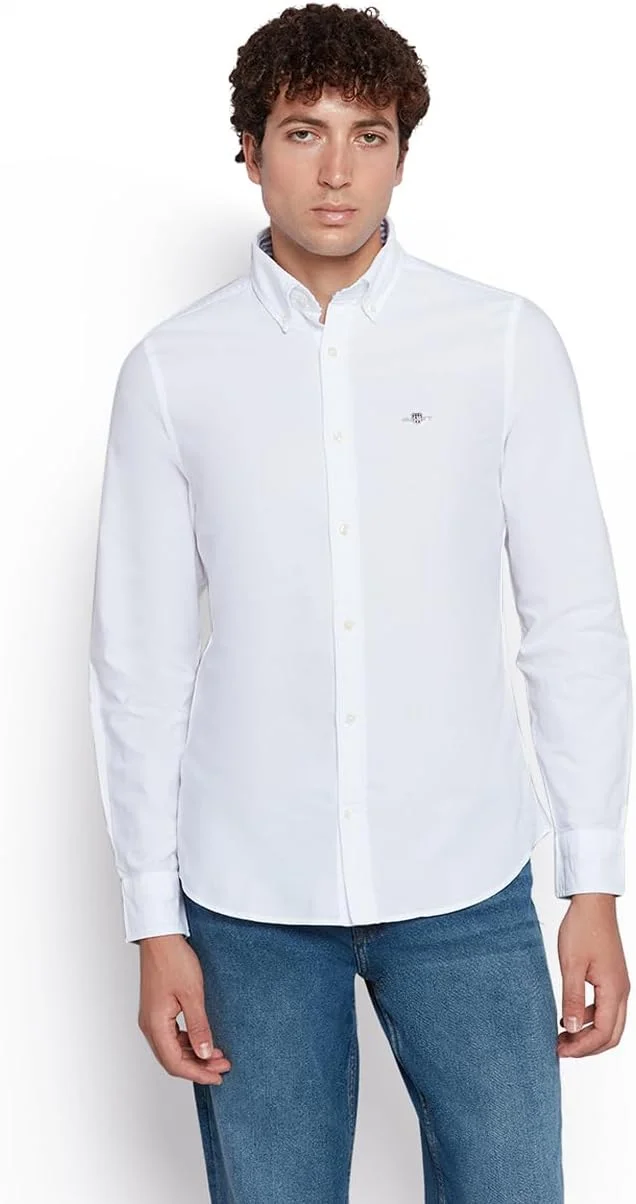 پیراهن مردانه آکسفورد نخی اسلیم فیت GANT