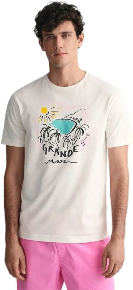 تی شرت مردانه طرح دار GANT