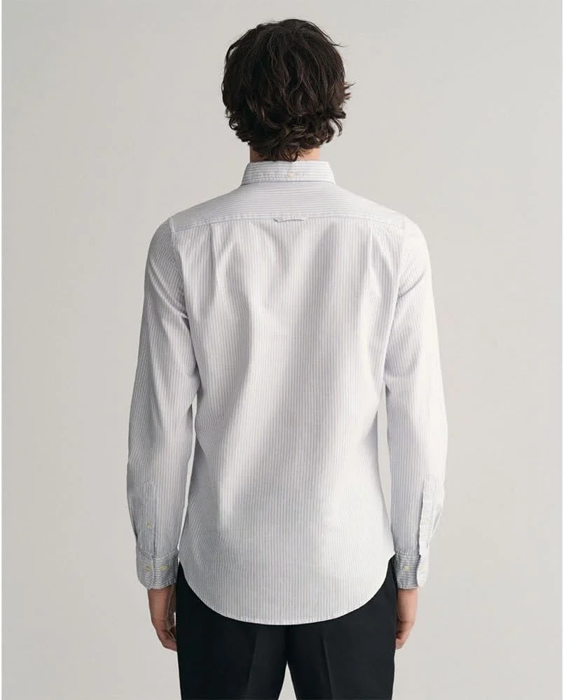 پیراهن آکسفورد راه راه باریک مردانه GANT مدل 3000232-423