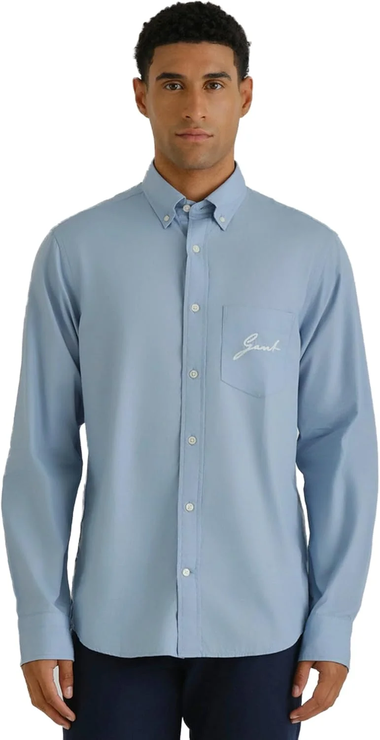 پیراهن گرافیکی آبی مردانه GANT - مجموعه رمضان