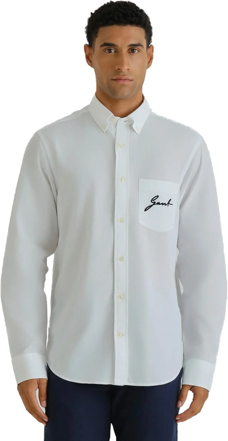 پیراهن گرافیکی سفید مردانه GANT - مجموعه رمضان