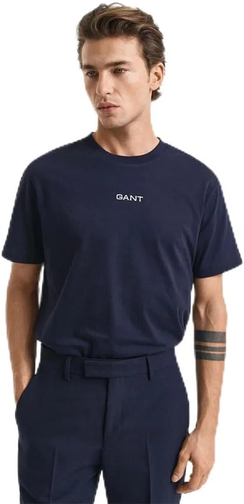 تی شرت آستین کوتاه مردانه با طرح گرافیکی GANT