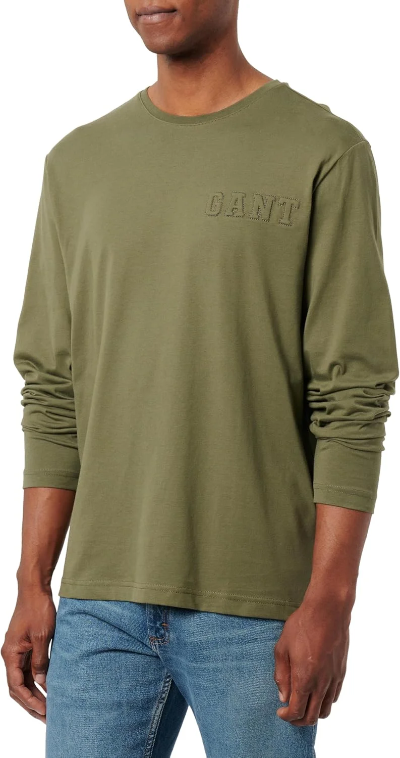 تی شرت آستین بلند مردانه GANT طرح دار