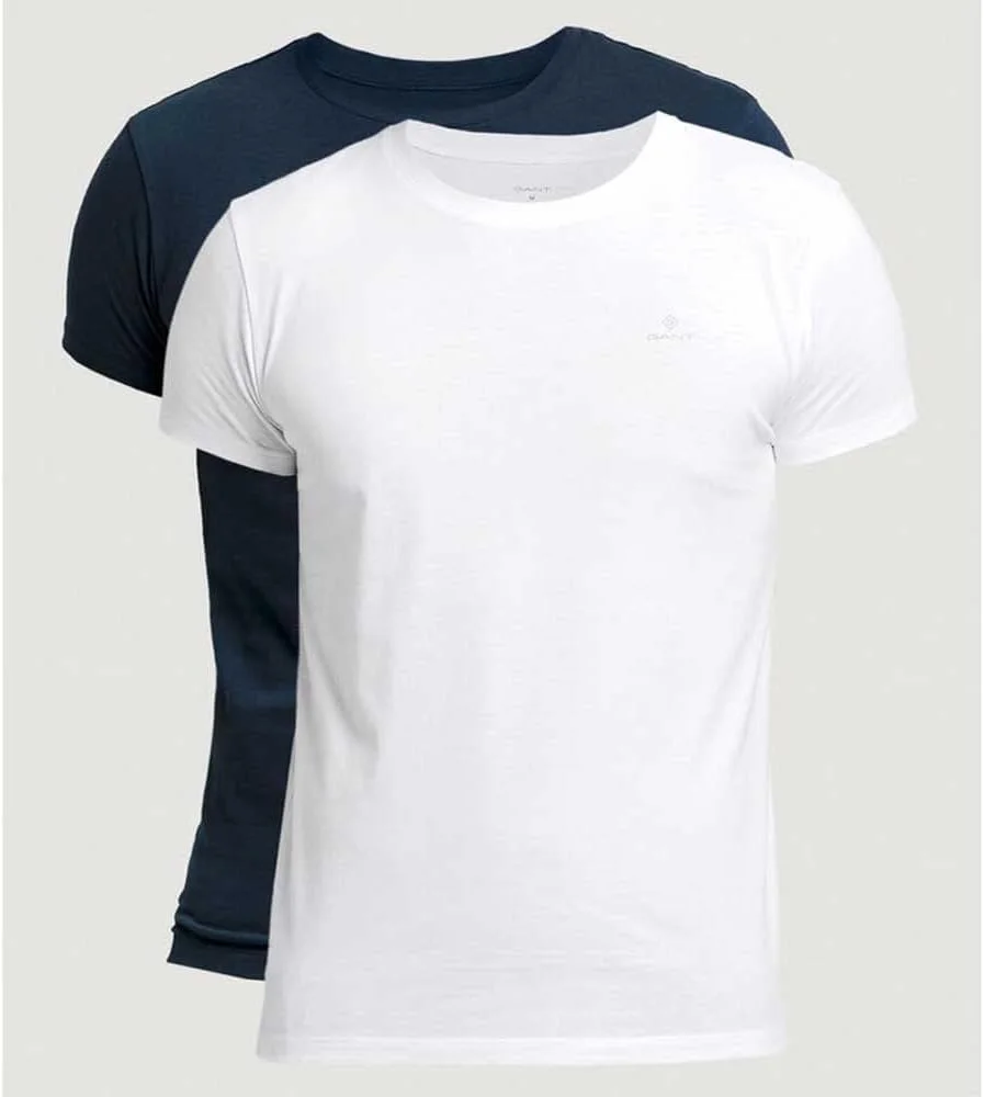 تی شرت یقه گرد مردانه GANT مدل 900002008-5 بسته 2 عددی