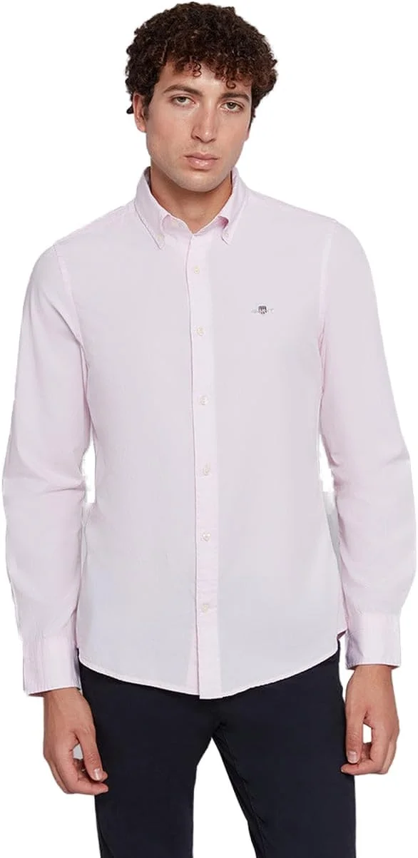 پیراهن مردانه گنت، مدل اسلیم فیت، از جنس پاپلین نخی