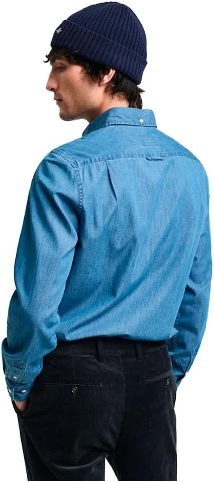 پیراهن مردانه گنت مدل اسلیم ایندیگو