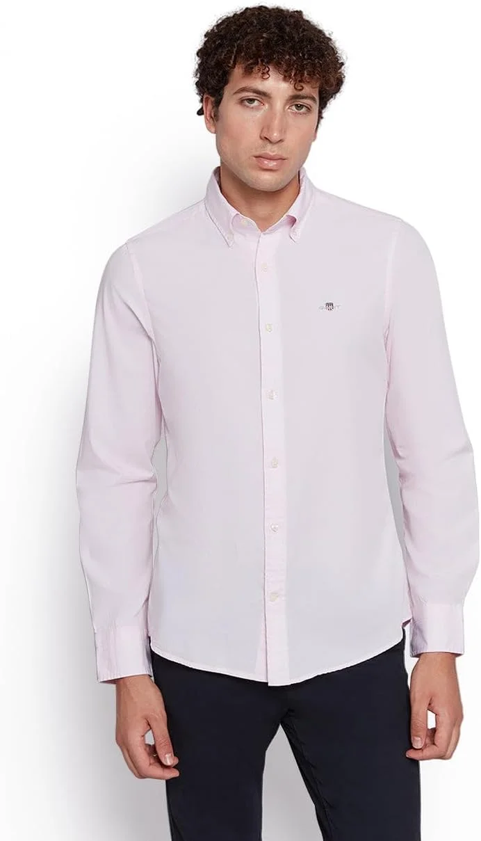 پیراهن مردانه گنت، مدل اسلیم فیت، از جنس پاپلین نخی