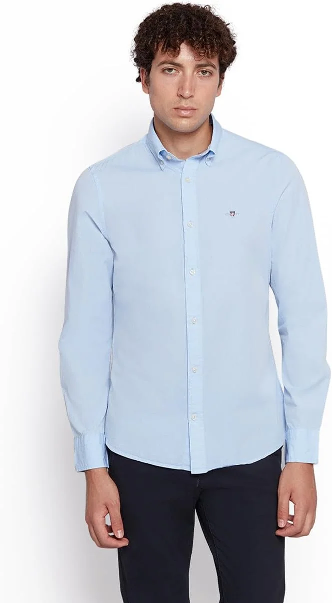 پیراهن مردانه نخی پاپلین اسلیم فیت GANT