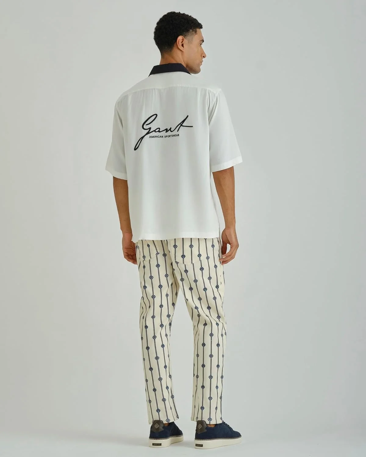 GANT مجموعه رمضان مردانه - پیراهن ویسکوز رنگ پوست تخم مرغی