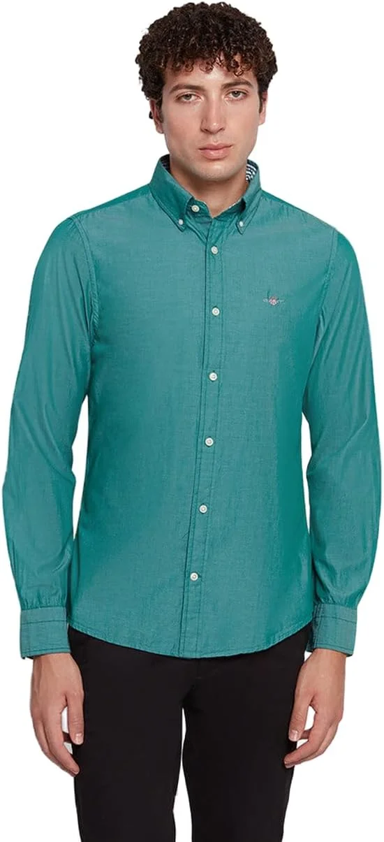 پیراهن مردانه GANT با فیت اسلیم و جنس پاپلین نخی