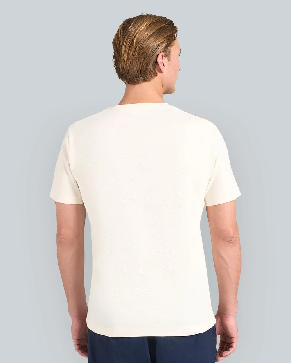 تی شرت آستین کوتاه بافت دار مردانه GANT مدل 2003304-130 (سفید)