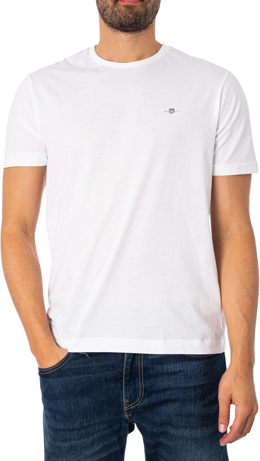تی شرت مردانه مدل شیلد با برش معمولی GANT 2003184-110