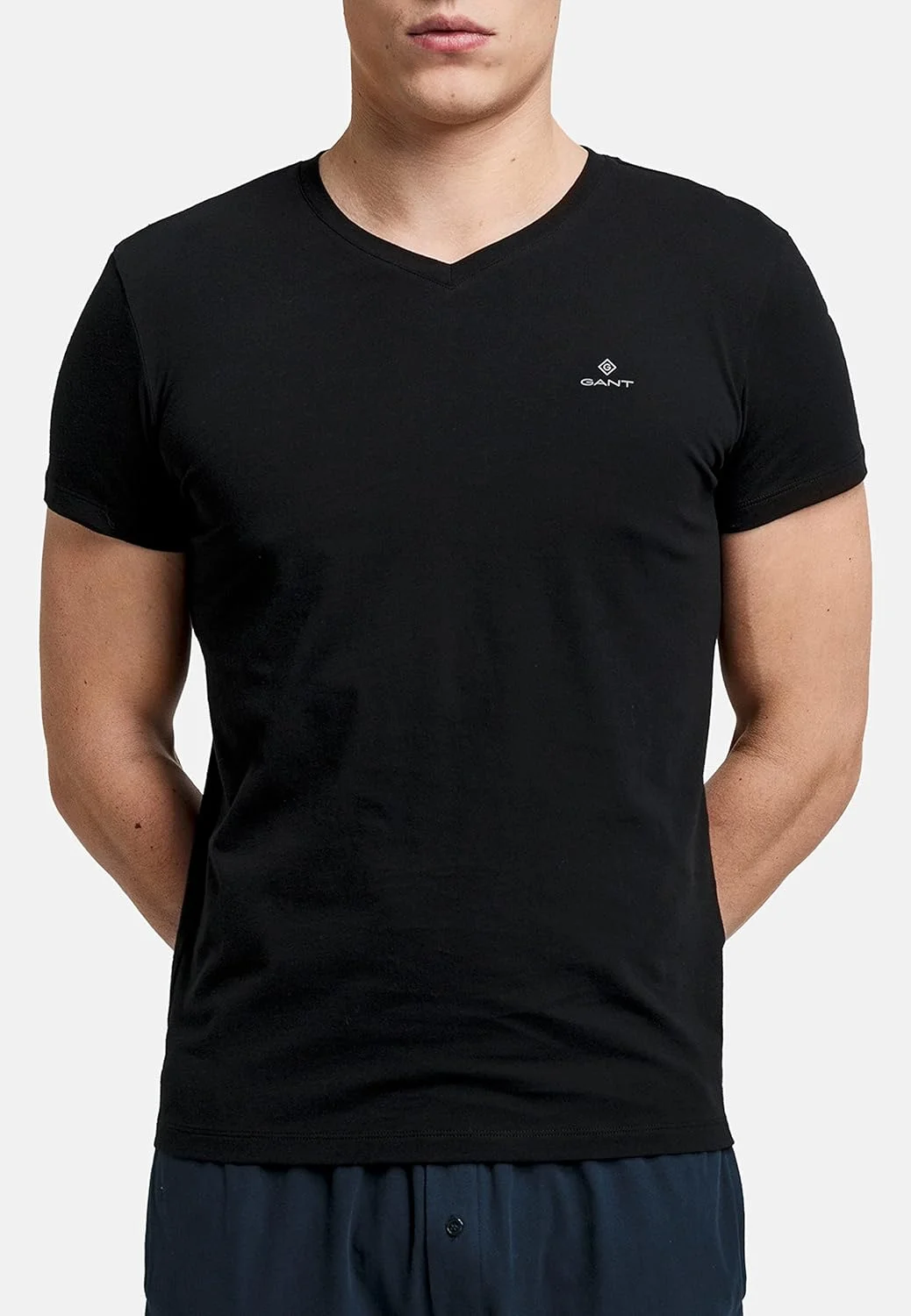 تی شرت یقه هفت مردانه GANT، بسته 2 عددی