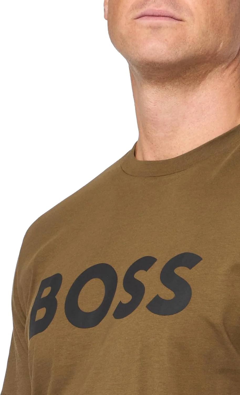 تی شرت آستین کوتاه یقه گرد مردانه با لوگوی برجسته