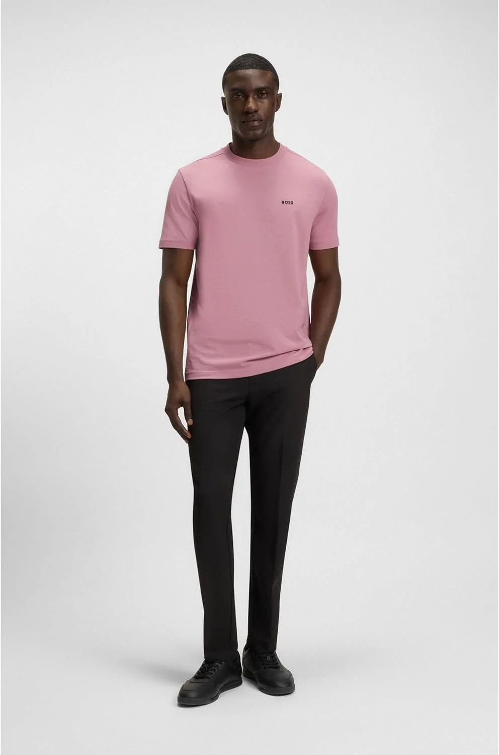 تی شرت های یقه گرد مردانه BOSS مدل Curved Jersey تی شرت های یقه گرد مردانه BOSS مدل Curved Jersey