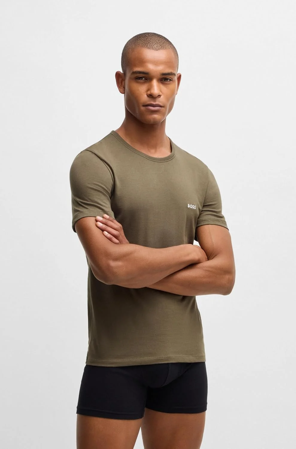 تی شرت مردانه BOSS مدل RN 3P Classic بسته 3 عددی