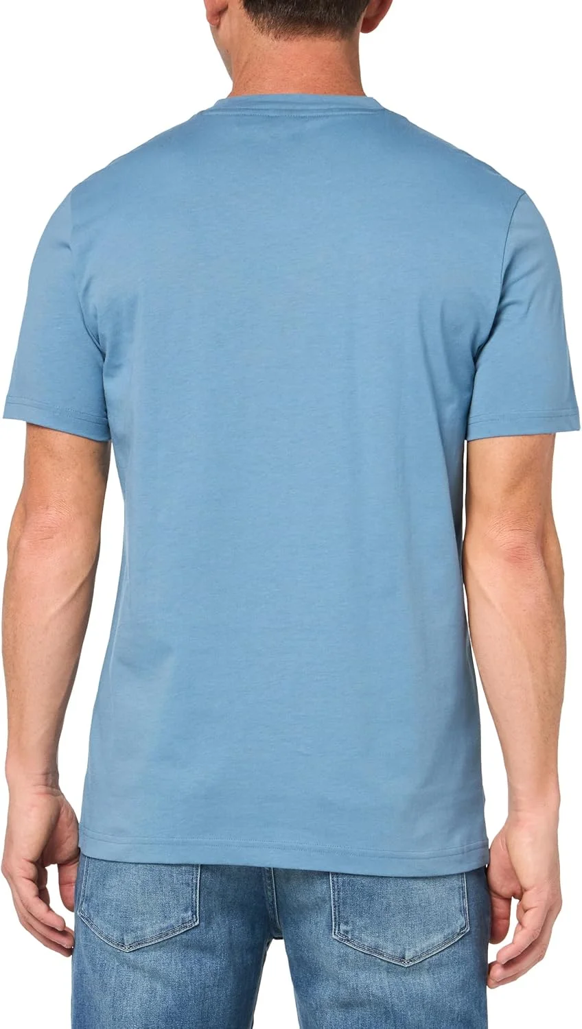 تی شرت آستین کوتاه یقه گرد مردانه با لوگوی برجسته