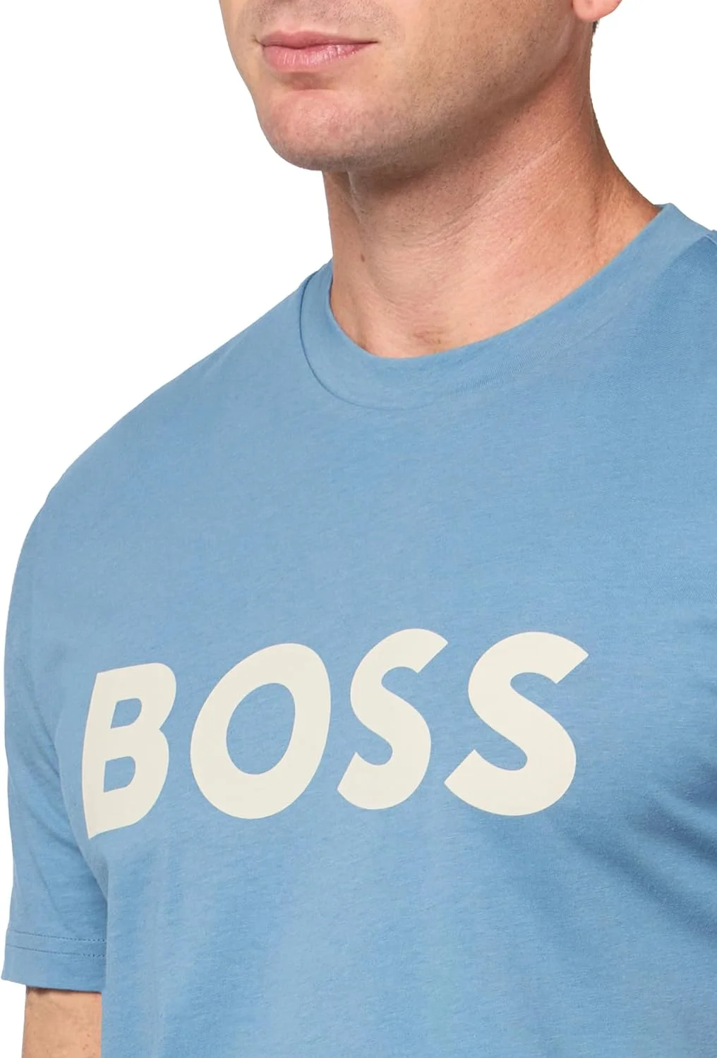 تی شرت آستین کوتاه یقه گرد مردانه با لوگوی برجسته