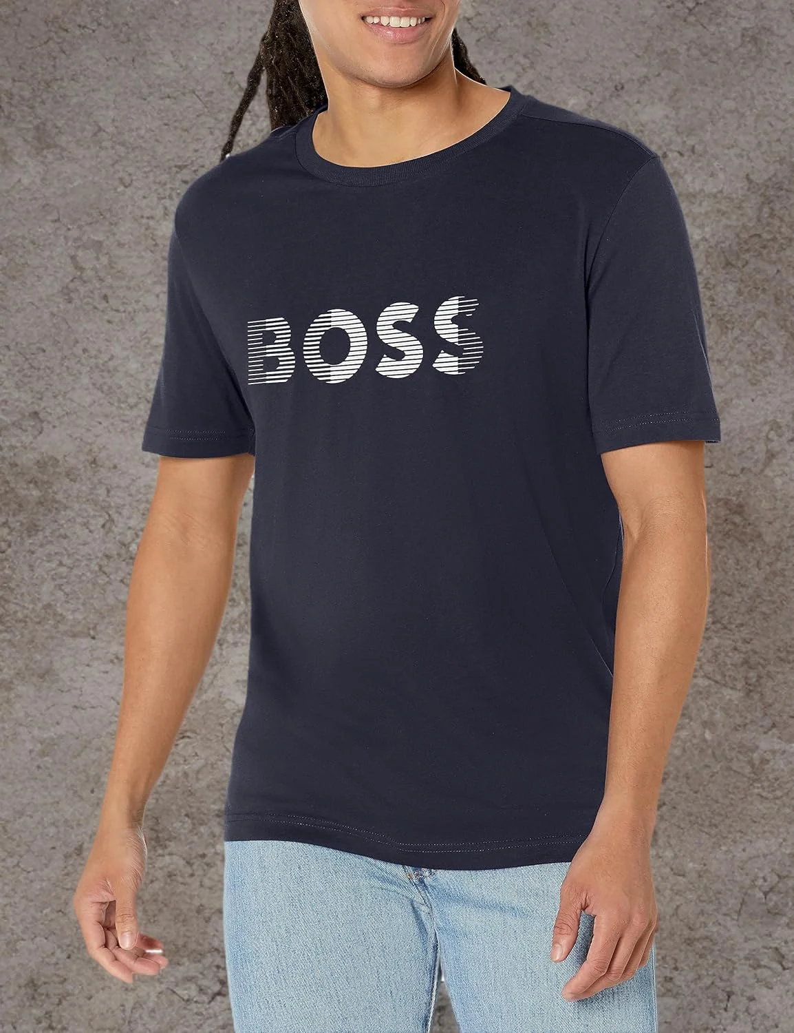 تی شرت یقه گرد مردانه با لوگوی لاین تی شرت یقه گرد مردانه با لوگوی لاین