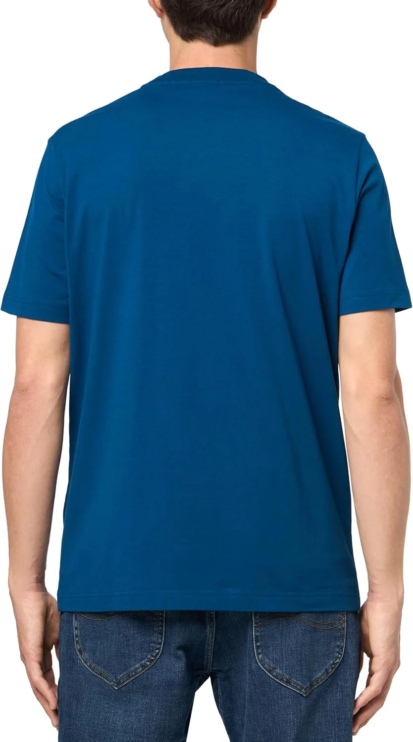 تی شرت کشی نخی مردانه با لوگوی متضاد