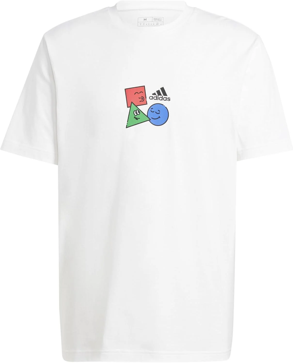تی شرت گرافیکی مردانه آدیداس با طرح اشکال مثبت، سفید، سایز XXL تی شرت گرافیکی مردانه آدیداس با طرح اشکال مثبت، سفید، سایز XXL
