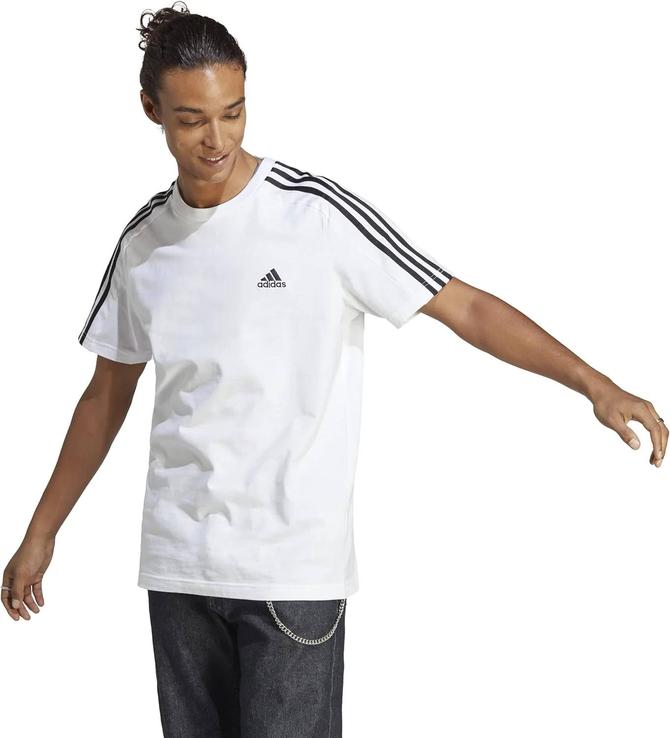 تی شرت مردانه آدیداس Essentials Single Jersey 3-Stripes