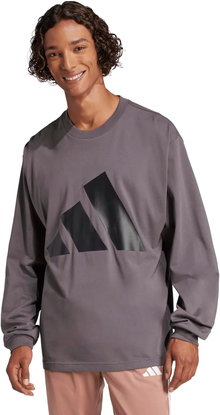 تی شرت آستین بلند مردانه آدیداس Essentials با لوگوی بزرگ