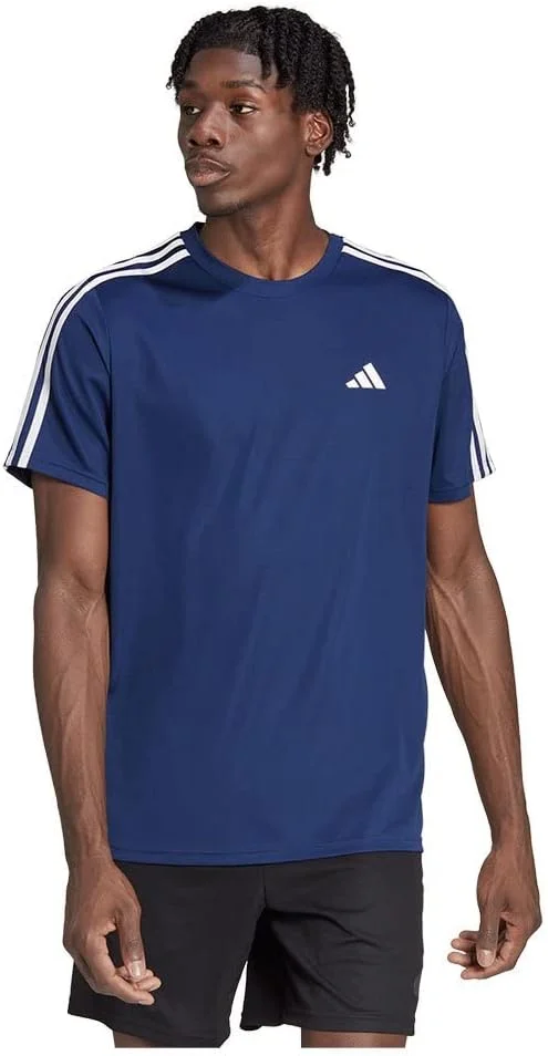 تی شرت مردانه آدیداس مدل TR-ES BASE 3S T DKBLUE/WHITE IB8152 مناسب تمرین