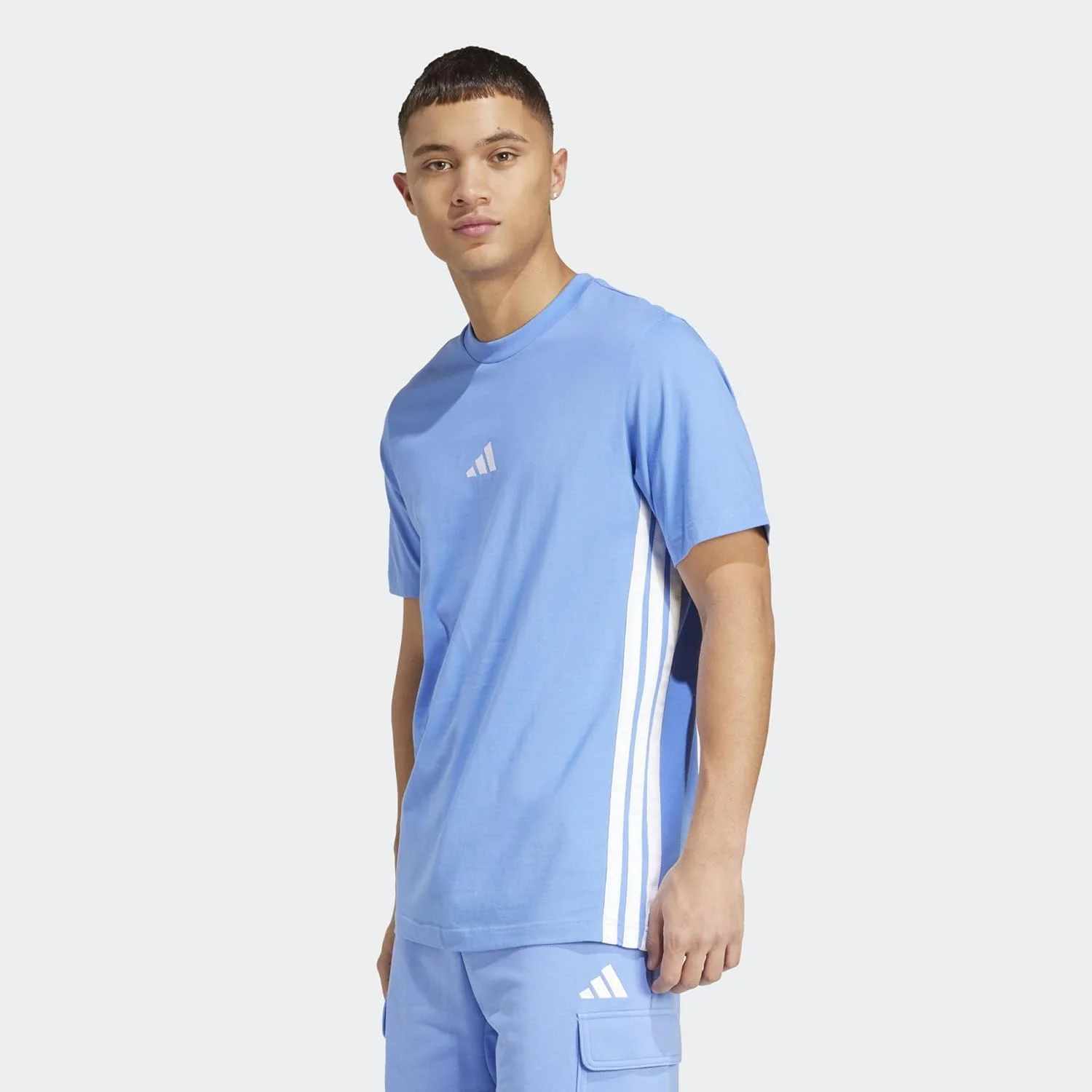 تی شرت مردانه آدیداس Essentials 3-Stripes Single Jersey