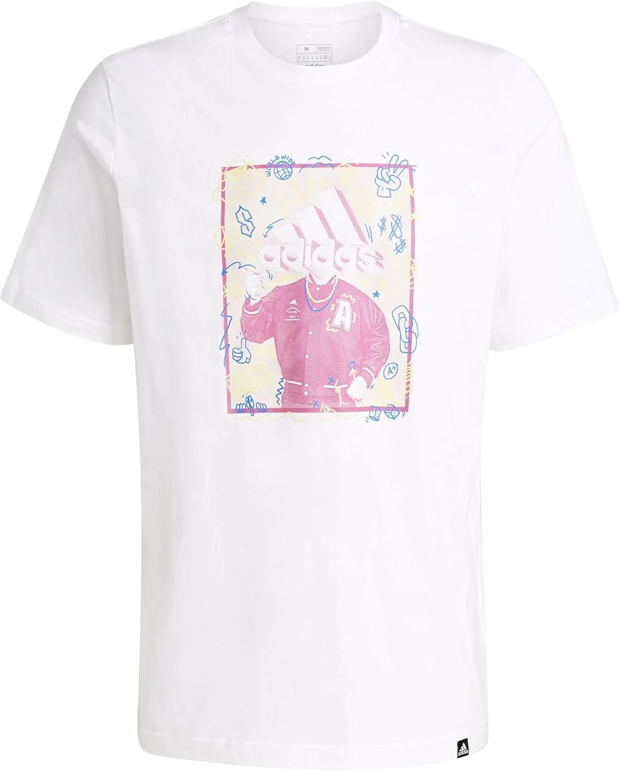 تی شرت مردانه آدیداس طرح Doodle، مشکی، سایز S