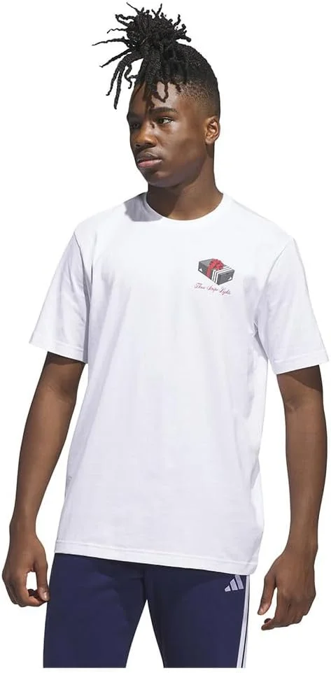 تی شرت گرافیکی مردانه آدیداس مدل 3-Stripes Lights Giftbox