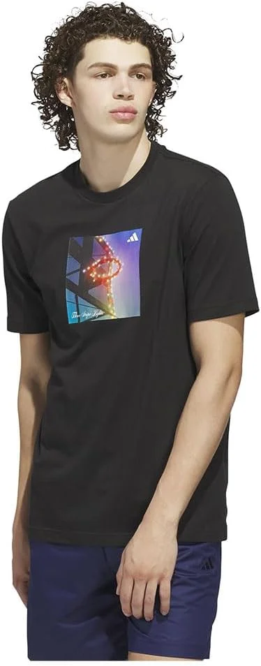 تی شرت گرافیکی مردانه آدیداس مدل 3-Stripes Lights Hoops