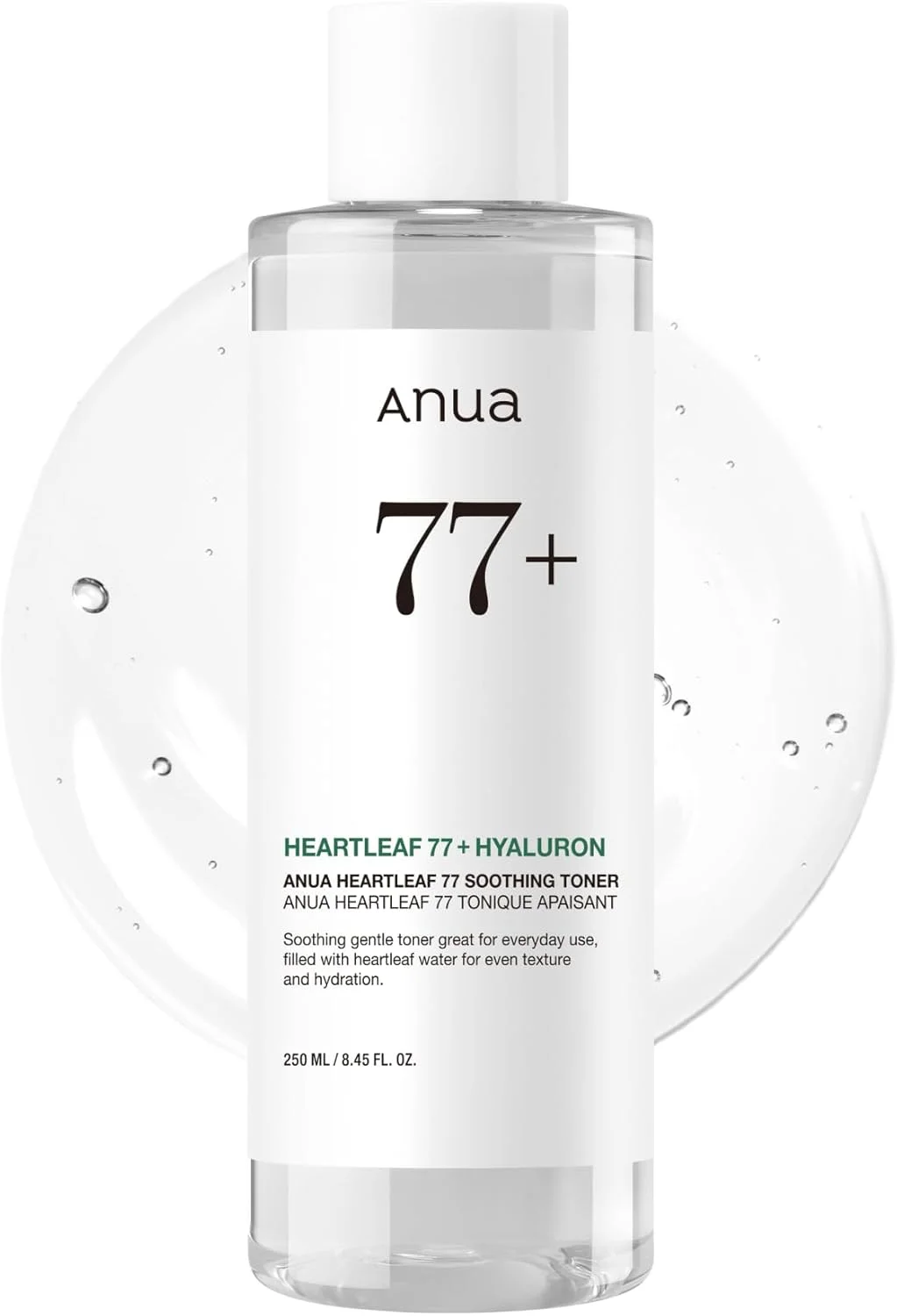 تونر تسکین دهنده 77% برگ قلب آنوا، مراقبت از پوست، تسکین دهنده پوست، طراوت بخش، مرطوب کننده، پاک کننده، بدون تست حیوانی، وگان، 250 میلی لیتر