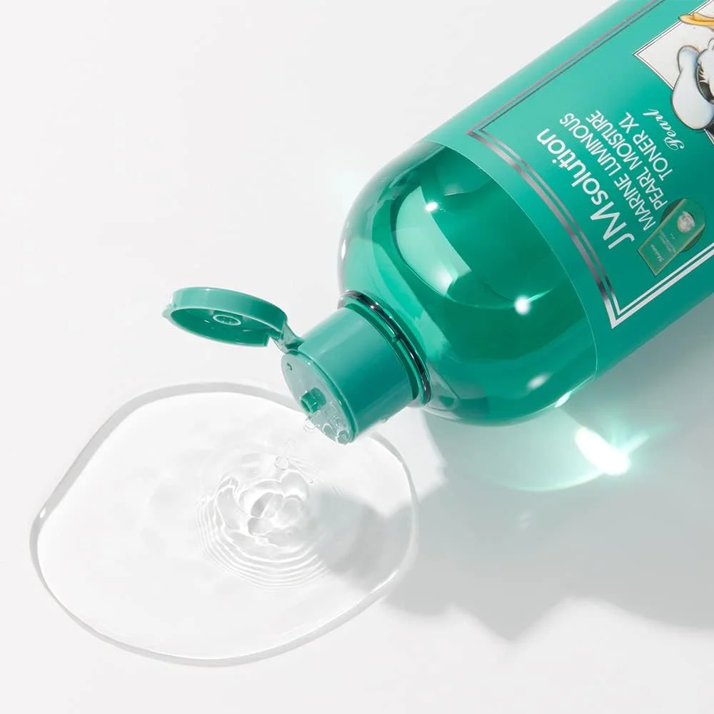 تونر مرطوب کننده مروارید دریایی لومينوس JMsolution حجم بزرگ 600 میل - مراقبت از پوست کره ای برای آبرسانی و درخشندگی