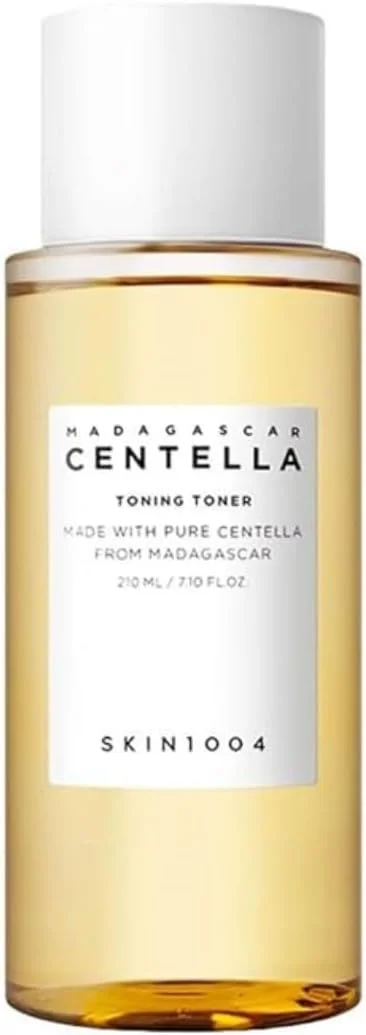 تونر تسکین دهنده و آرامش بخش صورت Skin1004 Madagascar Centella حاوی عصاره سنتلا آسیاتیکا ماداگاسکار، متعادل کننده PH پوست، آبرسان و طراوت بخش، مناسب برای پوست حساس، 210 میلی لیتر